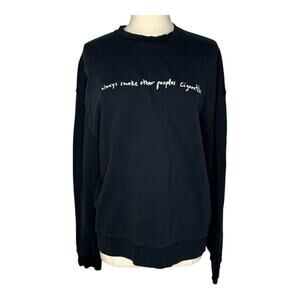 KOTN Black Sweatshirt Always Smoke Other Peoples Cigarettes Large